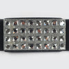 Chic Rhinestone Embellished Rectangle Buckle Elastic Belt For Women