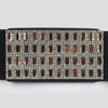 Chic Rhinestone Embellished Rectangle Buckle Elastic Belt For Women