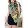 Ethnic Style Branch Bird Human Pattern Scarf For Women