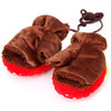 1 Pair Sweet Cartoon Fruit Style Fingerless Gloves with Rope Plush Gloves for Girls Christmas Gift