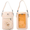 High Quality Artificial Leather 6.3 inches Phone Pocket View Window Design Protective Case Cover with Card Holder and Hang Rope