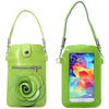 High Quality Artificial Leather 6.3 inches Phone Pocket View Window Design Protective Case Cover with Card Holder and Hang Rope
