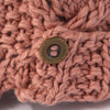 Chic Button Decorated Solid Color Knitted Visor For Women