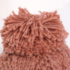Chic Button Decorated Solid Color Knitted Visor For Women