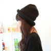 Chic Hemming Design Solid Color Knitted Bucket Hat For Women