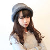 Chic Hemming Design Solid Color Knitted Bucket Hat For Women