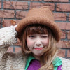 Chic Hemming Design Solid Color Knitted Bucket Hat For Women