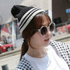 Chic Stripe Pattern Color Block Knitted Hat For Women