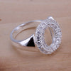 Hot Sale Rhinestone Rhinestone Channel Setting "O" Letter Shape Openings Ring