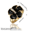 Trendy Alloy Black Stoving Varnish Crystal Ring For Women