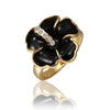 Trendy Alloy Black Stoving Varnish Crystal Ring For Women