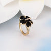 Trendy Alloy Black Stoving Varnish Crystal Ring For Women