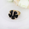 Trendy Alloy Black Stoving Varnish Crystal Ring For Women