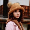 Chic Braid Pattern Faux Fur and Hemming Decorated Knitted Hat For Women