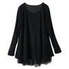 Casual Scoop Neck Bow Embellished Long Sleeve Loose-Fitting Ruffle Dress For Women