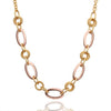 Fashionable Rhinestoned Gold Plating Link Necklace