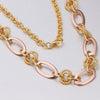 Fashionable Rhinestoned Gold Plating Link Necklace