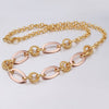 Fashionable Rhinestoned Gold Plating Link Necklace