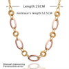 Fashionable Rhinestoned Gold Plating Link Necklace