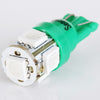 T10 1.2W 80LM Green Light 5 SMD 5050 LEDs 490 - 560nm Car Turn Signal Lamp Read Lamp Decorative Light (2pcs)