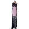Sexy One-Shoulder Sleeveless Spliced Furcal See-Through Women's Dress