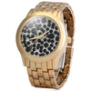 Diamond Women Quartz Wrist Watch Steel Band Round Dial