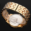 Diamond Women Quartz Wrist Watch Steel Band Round Dial