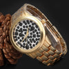 Diamond Women Quartz Wrist Watch Steel Band Round Dial