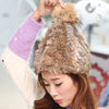 Sweet Fuzzy Ball Embellished Downy Hat For Women