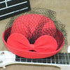 Chic Voile and Bowknot Decorated Felt Hat For Women