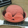 Chic Voile and Bowknot Decorated Felt Hat For Women