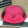 Chic Voile and Bowknot Decorated Felt Hat For Women