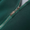 Elegant Jewel Neck 3/4 Sleeve Solid Color Dress For Women