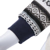 Trendy Style Round Collar Print Spliced Long Sleeve Women's T-Shirt