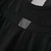 Sexy Jewel Neck Long Sleeve Mesh Splicing T-Shirt For Women