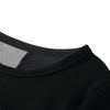 Sexy Jewel Neck Long Sleeve Mesh Splicing T-Shirt For Women