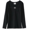 Sexy Jewel Neck Long Sleeve Mesh Splicing T-Shirt For Women