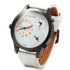 SHIWEIBAO 9399 Male 3 Movt Quartz Watch with Leather Band Round Dial