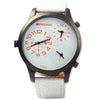 SHIWEIBAO 9399 Male 3 Movt Quartz Watch with Leather Band Round Dial