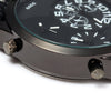 SHIWEIBAO 9399 Male 3 Movt Quartz Watch with Leather Band Round Dial