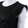 Stylish Round Neck Flounce Solid Color Jumpsuit For Women