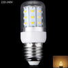 8W E27 SMD - 2835 30 LEDs 750Lm 3000 - 3200K Silver Edged LED Corn Lamp - Warm White