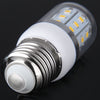 8W E27 SMD - 2835 30 LEDs 750Lm 3000 - 3200K Silver Edged LED Corn Lamp - Warm White