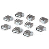 DIY 4Pin AM USB Female 90 Degree Side Inserted Plug Adapter ( DC 30V 1.5A / 10PCS )