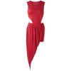 Stylish Plunging Neck Sleeveless Solid Color Asymmetrical Women's Dress