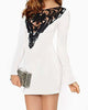 Sexy V-Neck Lace Long Sleeve Dress For Women