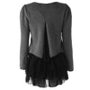 Fashionable Scoop Neck Stereo Heart Embellished Spliced Long Sleeve Women's Dress