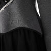 Fashionable Scoop Neck Stereo Heart Embellished Spliced Long Sleeve Women's Dress