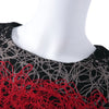 Trendy Style Round Collar Color Spliced Embroidered Long Sleeve Women's Dress
