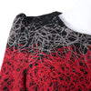 Trendy Style Round Collar Color Spliced Embroidered Long Sleeve Women's Dress
